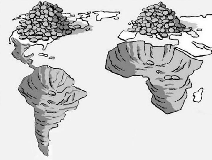 Africa and South America are NOT poor. They are just being looted by the Global North for hundreds of years